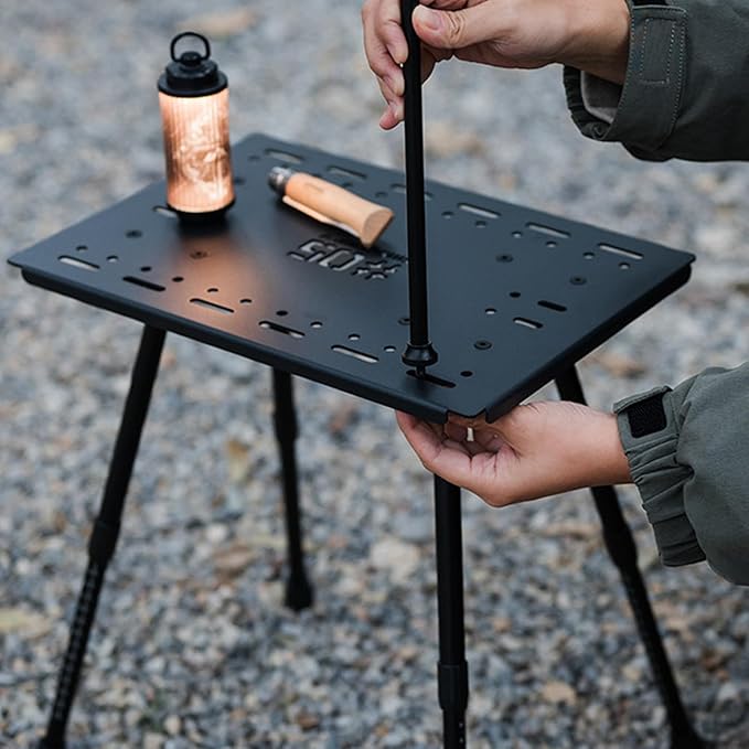 Camping Folding Table Adjustable Table Portable Folding Chair Tactically Picnics Table for Backpacking Hiking