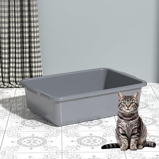 Sadstory Gray Plastic Commercial Bus Tub 35 L Plastic Large Bus Box 4 Packs