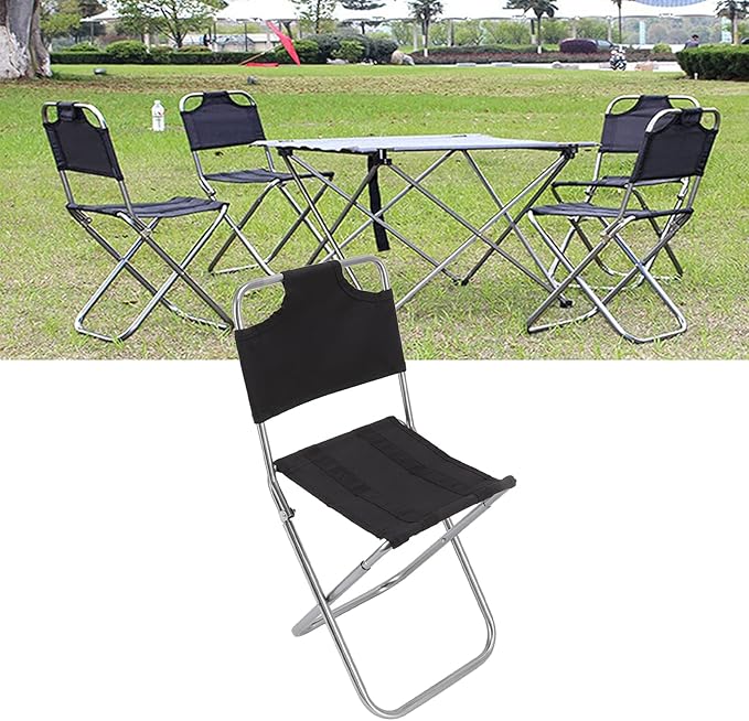 Folding Chairs for Outside Mini Portable Chair with Backrest Aluminum Alloy Foldable Camping Stool Multifunctional Small Outdoor Chair for Fishing Barbecue