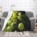 Green Grapes Soft Fleece Blanket 60 * 50 inch Soft Sofa Blanket Suitable for Sofa Camping Travel Night Cover Blanket