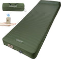 Origem Self Inflating Sleeping Pad with Electric Pump 4 Ultra-Thick Memory Foam Camping Mattress Foam Campinging Mat for Tent CampingTraveling and Car Easy to Inflate and Deflate (Green)