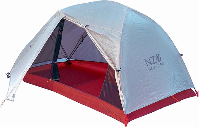 Near Zero 1-3 Person Ultralight Backpacking Tents up to 2 Doors 20D Ripstop Waterproof Sealed Nylon Freestanding Rainfly 3 Season with Lightweight Aluminum Frame. Easy Setup System