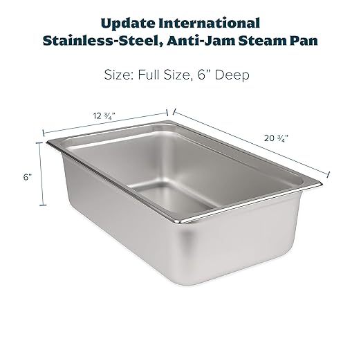 Update International - UPDSPH1006 (SPH-1006) 6 Full-Size Anti-Jam Steam Table Pan