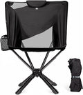 Portable High Back Camping Chair with Adjustable Height Small Compact Outdoor Folding Chair for Adults Travel Riselite Collapsible Lightweight Packable Camp Chairs Easy Carry and Quick Setup