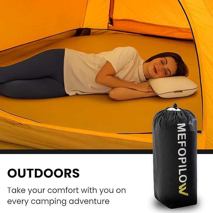 Memory Foam Travel Pillow with Washable Cover &amp Carry Bag – Compact Soft &amp Breathable Neck Pillow for Airplane Camping &amp Car (White- with Extra Pink Cotton Cover 15.7x9.8x3.9 inches)