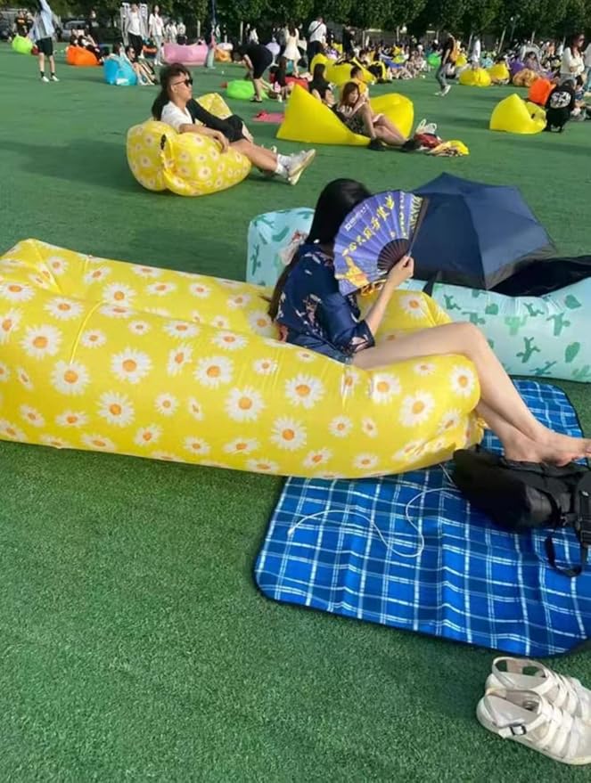 Inflatable Lounger Air Chair Sofa Bed Sleeping Bag Couch for Beach Camping Lake Garden ¡­ (Astronaut)