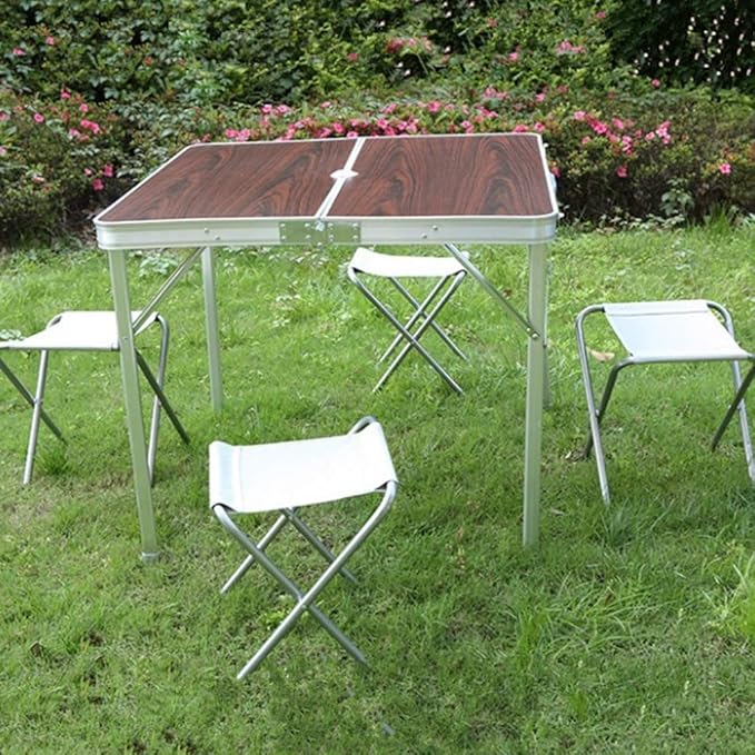 Folding Table Portable Outdoor Folding Tables Slim Lightweight Small Family Table Suitable for FishingPicnicCamping and Trave
