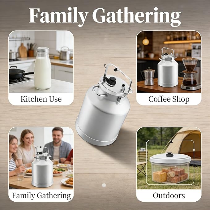 Stainless Steel Milk Bucket Pail Cover Lid with Gasket Plug Seat 8.07 Inch Durable Replacement - Non - Eco - Friendly Finish Easy to Use for Dairy and Home