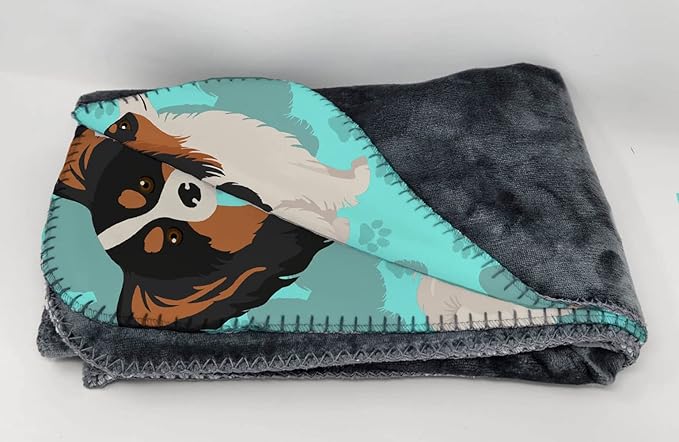 Caroline's Treasures MLM1082TBLT Tricolor Papillon Soft Travel Blanket with Bag Airplane Blanket Indoor Outdoor Camping Blanket for Traveling Picnics Beach Trips Concerts