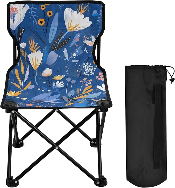 Late Night Plant Portable Camping Chairs Folding Chair - Durable Oxford Fabric Lightweight Iron Frame Easy Fold Design - Ideal for Outdoor Activities Camping Fishing and Travel