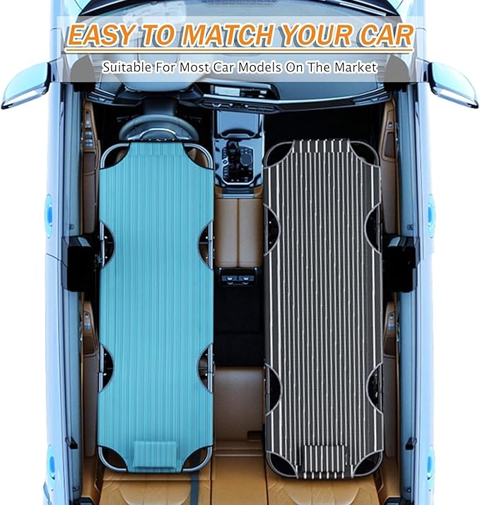 Non-Inflatable Car MattressFolding Travel Bed Outdoor Camping Bed Easy to Clean Suitable for The Rear Seat of Most Cars(Color:A)