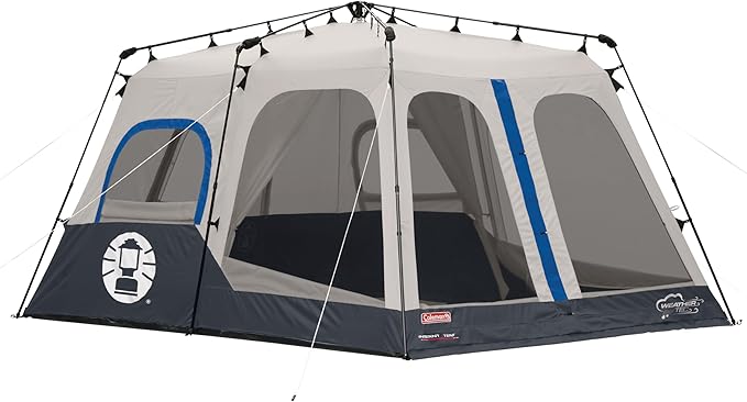 Coleman 4/6/8/10 Person Instant Camping Tent with 1-Minute Setup Large Family Tent with Pre-Attached Poles Air Vent &amp Carry Bag Sets Up in About 60 Seconds