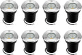 Junview Landscape Lights - LED Well Lights with 8 Pack 6W 12V-24V IP67 Waterproof Low Voltage Landscape Lighting for Driveway Deck Step Garden (Warm White)
