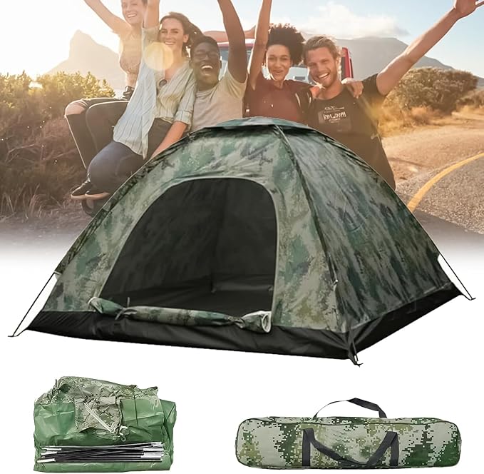 Camping Tent 1/2/3/4 Person Waterproof Family Dome Tent with Rain Fly Lightweight Outdoor Tent for Backpacking Hiking Camping Full Coverage Tent for Outdoor Accessories