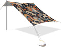 Chinese Dragon Pattern Beach Tent Sun Shelter 9.2' x 10.5' Beach Canopy with 4 Sandbags 4 Stability Poles Sand Shovels - Tent Canopy for Beach Camping Fishing Picnics