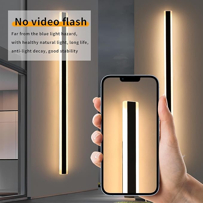 Mikeru 2Pack 71inch Long LED Wall Light Fixtures 3000K Modern Outdoor Lights Exterior for House Ip65 Waterproof Rust Outdoor Light Fixtures Hardwire Wall Mount Exterior Lighting for ShopGarage