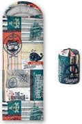 Kids Sleeping Bag for Boys GirlsBohemian Cowboy Print-Lightweight Warm Portable Outdoor Indoor-Waterproof Cold Weather Resistant Sleeping Bag for Camping Hiking