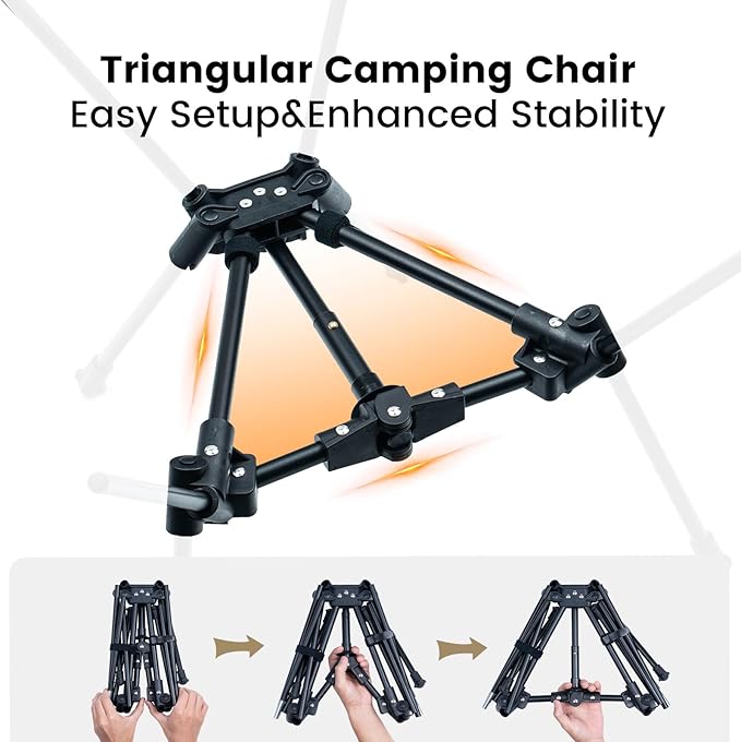 ONETIGRIS 2 Pack Tigerblade Camping Chair Lightweight Folding Backpacking Hiking Compact Portable 330 lbs Capacity