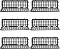 LOGOFUN 6PCS Plastic Shelf Rail Guardrail Supermarket Produce Display Divider for Grocery Store Shop Market Home Supplies - Black
