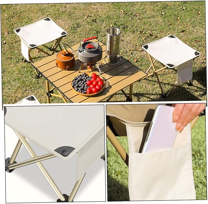 TOYANDONA Portable Folding Stool for Camping and Outdoor Use Lightweight Compact and Easy to Carry for Fishing Hiking Travel and Picnics Versatile Space-Saving Design Weight Capacity