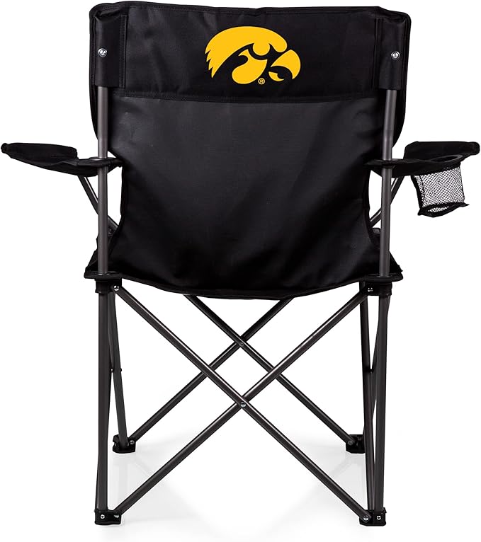 Picnic TIME NCAA PTZ Camp Chair Picnic Chair Beach Chair with Carrying Bag (Black)