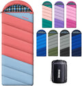 Cotton Flannel Lined Sleeping Bag for Adults Teens Kids Cold Weather &amp Warm 3 Seasons Lightweight Compact Camping Essentials Equipment Hiking Outdoor Travel