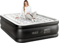 YSSOA Queen Camping Air Mattress with Built-in Electric High-Speed Pump 22 Bed Height Comfort Blow Up Inflatable Airbed with Carrying Bag for Travel &amp Home Guests Waterproof Foldable Portable