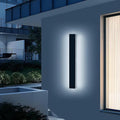 23.6inch Exterior Wall Lights for House Modern Outdoor Wall Sconce Dimmable 3000K-6000K IP65 Waterproof Outside Long Strip Light Wall Mount Lighting for Porch Garage with Remote Control