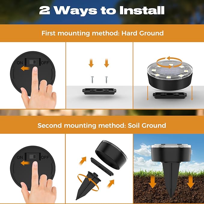 Mini Solar Ground Lights 12 Pack Solar Lights Outdoor Waterproof Upgraded LED Flat Landscape Lighting for Outside Pathway Garden Patio Yard DrivewayCold White