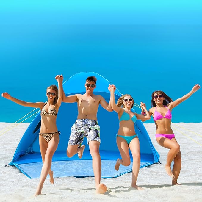Extra Large Pop Up Instant Portable Outdoors 2-3 Person Beach Cabana Tent Sun Shade
