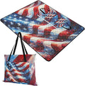 American Flag Picnic Blankets - Extra Large Waterproof Foldable Portable Picnic Blanket 80x118 Beach Blanket Outdoor Mat for Grass Park Hiking Travel