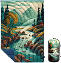 Camping BlanketPuffy Printed Camp Blankets Lightweight Packable for Outdoor CampingTraveling Stadium Hiking Picnics