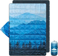 zzlamb Hooded Stadium BlanketWaterproof Outdoor Camping Blanket Polar FleeceWarm Windproof Portable for StadiumSportsPicnicBeachCarPets56x75in Cyan Ridge Fade
