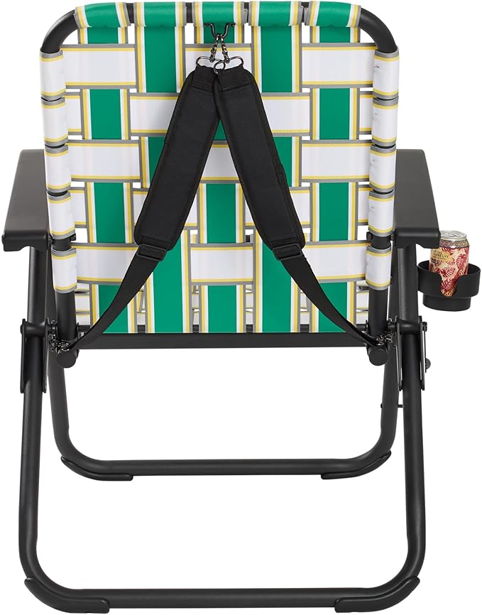 Tommy Bahama Retro Charm Backpack Strap Lawn Chair Durable Lightweight and Comfortable Outdoor Seating Green