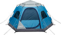 Coleman Camp Burst 4-Person Camping Tent Umbrella-Style Pop-Up Tent with 45s Easy Setup Dark Room Option Available Tub Floor and Taped Seams Keep You Dry 360° Views | Umbrella-Style Pop-Up Tent