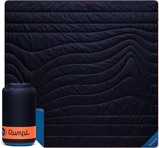Rumpl Original Puffy 2-Person Blanket for Camping and Outdoors Midnight Blue