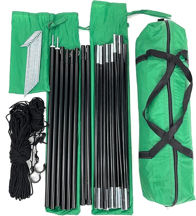 Kamp-Rite KAMPAWN319 SUV Sport Multi Use Outdoor Shade Shelter Tent Camping Awning w/ 3 Poles 2 Legs &amp Carry Bag Jolly Green