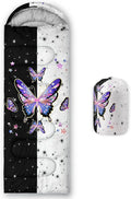 Kids Sleeping Bag for Boys GirlsCartoon Dinosaur Print-Lightweight Warm Portable Outdoor Indoor-Waterproof Cold Weather Resistant Sleeping Bag for Camping Hiking