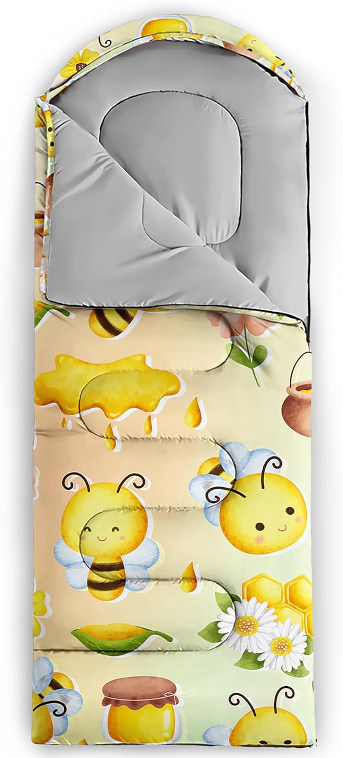 QOOMO Axolotl Cute Camping Sleeping Bags3 Season Warm &amp Cool WeatherLightweightWaterproof Sleeping Bags for Adults &amp KidsTravelingand Outdoors