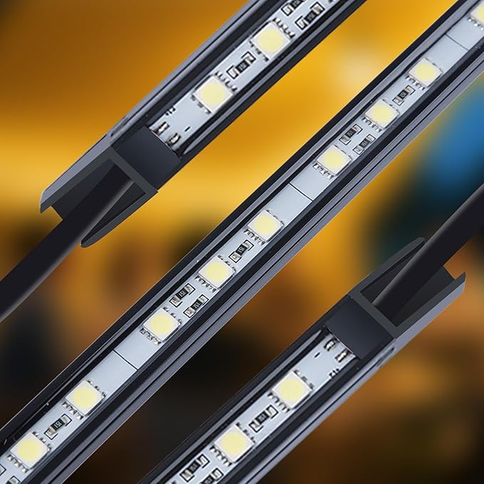 12V LED Interior Light Bar Kit 4 Bars White Adjustable Brightness RV Camping Lights - Waterproof IP67 Magnetic &amp Velcro Mount Portable Lighting for Tent Car Trailer Boat Truck Off-Road Ca