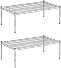 2 Pack 24 x 42 x 14 Chrome Wire Dunnage Rack – Heavy Duty Storage Shelf for Commercial Use NSF