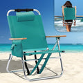 VINGLI Aluminum 13 Backpack Beach Chair – Tall Beach Chairs for Adults Portable with Adjustable Straps 3-Position Reclining Cup Holder High Lightweight Beach Chairs for Beach