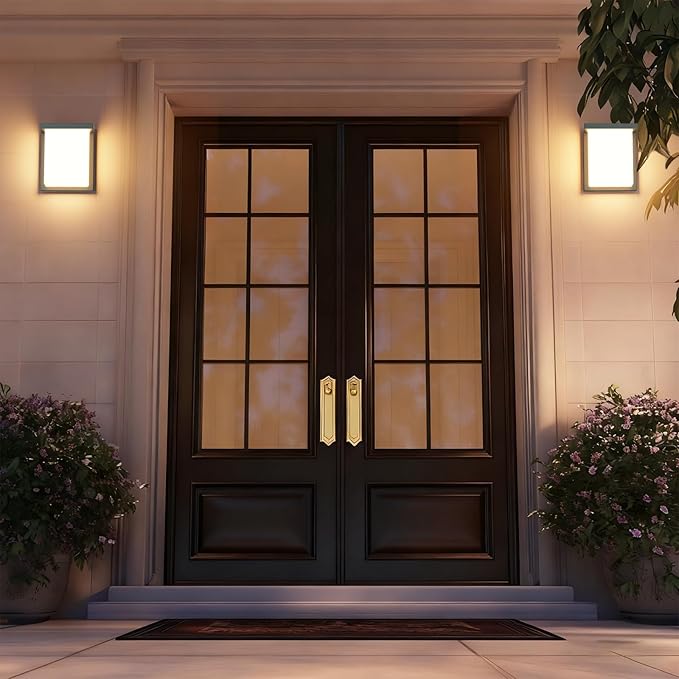 Tipace 2 Pack Modern Outdoor Led Wall Light30W 3000K 1200Lumen Porch &amp Patio Hardwired Outside Wall Mount Wall SconcesExterior IP65 Waterproof Aluminum Wall Lamp for Front Door Garage Garden