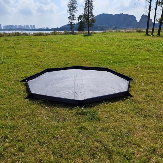 Octagon Tent Footprints for 2-3Person Tipi Hot Tent Height 13cm Ground Sheet Mat Waterproof Lightweight Camping Tarp