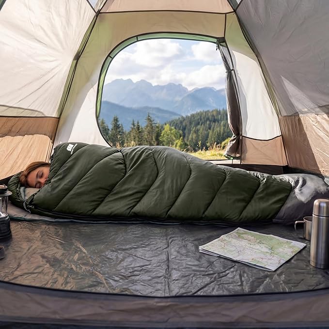Sleeping Bags for Adults Cold Weather &amp WarmBackpacking Camping Sleeping Bag for Tall Girls BoysLightweightCompactWaterproof Camping Gear for TravelingHikingHotelOutdoor &amp Indoor