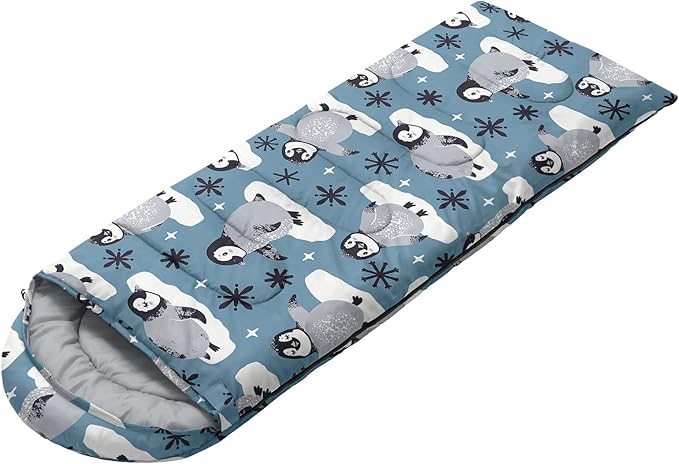 Kids Sleeping Bag for Boys and GirlsMonster Alien Print-Lightweight Warm Portable Outdoor Indoor-Waterproof Cold Weather Resistant Sleeping Bag for Camping Hiking