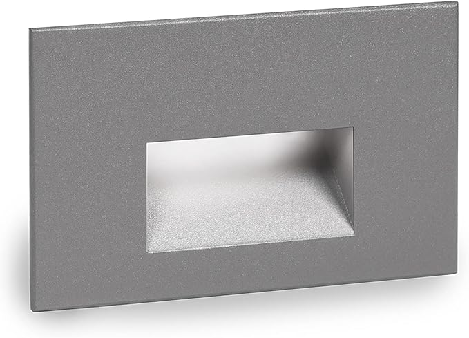 WAC Landscape Lighting LEDme 120V LED Horizontal Indoor and Outdoor Step and Wall Light Blue in Graphite