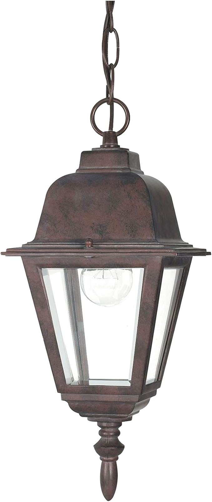 Nuvo Lighting 60/488 Traditional One Light Hanging Lantern from Briton collection in Bronze/Dark finish