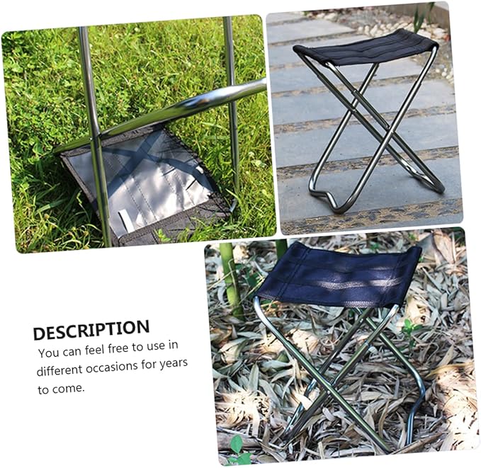 Zerodeko Folding Camp Stool Lightweight Sturdy Oxford Fishing Stool Portable Outdoor for Camping Hiking