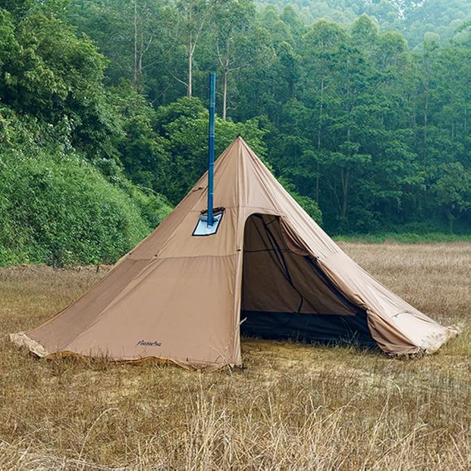FireHiking Camping Hot Tent 4-8 Person Tipi Tent with Stove Jack for Bushcraft Cooking and Heating